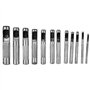 Ensemble de poinçons en cuir creux 12 pièces, trousse à outils de coupe-poinçon pour ceinture de poinçon en cuir rond en acier a