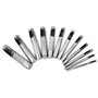 Ensemble de poinçons en cuir creux 12 pièces, trousse à outils de coupe-poinçon pour ceinture de poinçon en cuir rond en acier a