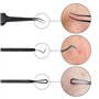 Justmysport 11 Pièces Aiguille d'Acné en Acier Inoxydable Extracteur Point Noir Aspirateur Professionnel Patch Anti Bouton/Acné/