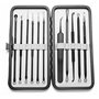 Justmysport 11 Pièces Aiguille d'Acné en Acier Inoxydable Extracteur Point Noir Aspirateur Professionnel Patch Anti Bouton/Acné/