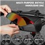 YOUNICE Sacoche de Guidon de vélo Sacoche de Guidon de vélo multifonctionnelle, 1L réfléchissante Sacoche de vélo avec bandouliè