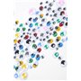 Apli kids 013263 Sachet de 100 Yeux Mobiles Adhésifs Ronds sans Cils tailles Assorties