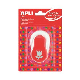Apli 13299 - Perforatrice fantaisie pour papier et mousse"Eva" - Tulipe - Poinçon : 25