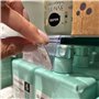 Lot de 50 porte-prix pour étagère en verre - Étiquettes de prix de 30 x 60 mm - Transparent - Porte-étiquettes pour panneaux de 