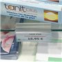Lot de 50 porte-prix pour étagère en verre - Étiquettes de prix de 30 x 60 mm - Transparent - Porte-étiquettes pour panneaux de 
