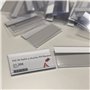 Abarnom Lot de 100 porte-étiquettes transparents auto-adhésifs de 39 mm de haut 70 mm de long. Porte-prix autocollants individue