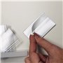 Abarnom Lot de 100 porte-étiquettes transparents auto-adhésifs de 39 mm de haut 70 mm de long. Porte-prix autocollants individue