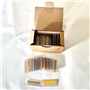 Lot de 100 Porte-Étiquettes Autocollants Transparents 30 mm x 70 mm - Porte-Prix Adhésifs Individuels - Étiquettes pour Affiches