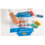Jovi Pâte à modeler Baby - Mon premier kit de modélisation, barres de 38 g, 4 couleurs assorties + 3 tampons en bois, sans glute