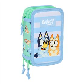 Trousse Fourre-Tout Triple Bluey Sisters Vert Eau 12