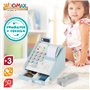 WOOMAX 49332 Caisse enregistreuse de Jouets en Bois, Carte d'identité et Argent, +3 Ans