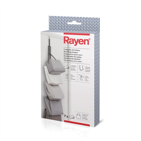 Rayen 2067 Accroche-Sacs pour Portes et armoires Muni de 7 Crochets à Velcro | 7