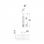 Amig - Boulon pour excentrique | Métallique | Avec filetage M6 | Ø 6 x 41 x 34 x 8 mm | 10 unités | Pour assemblage de planches 
