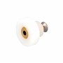 Amig - Roulement de cloison de douche | Lot de 2 unités | Ø 19 mm | Pour porte coulissante de douche de salle de bain | Nylon bl
