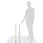 BIKAIN Bineuse - Modèle BI5007J - Manche en bois de 75 cm et base en métal bleu - Renfort pour joindre les 2 parties - Entretien