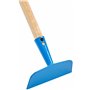 BIKAIN Bineuse - Modèle BI5007J - Manche en bois de 75 cm et base en métal bleu - Renfort pour joindre les 2 parties - Entretien