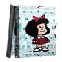 Grafoplás | Classeur en plastique | A4 | 30 doublures transparentes | Avec spirale | Couvercles flexibles | Mafalda Vignettes