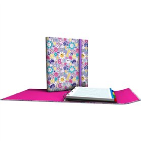Grafoplás Classeur avec recharge et rabat A4 | Classeur Smile Bits&Bobs | Comprend des séparateurs | Élastique Fermeture | Dos i