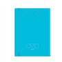 Grafoplas Porte-bloc avec pince A4 + Couvercle et fermeture en caoutchouc Bleu pastel