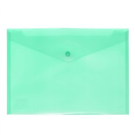 Grafoplás Enveloppe plastique avec fermeture clic Ecoplás | Taille quatrième | Couleur menthe translucide | 17
