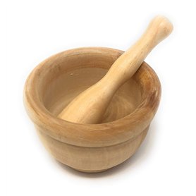 Mortier bois diamètre 13 cm Avec Pilon 16 cm cuisine