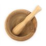 Mortier bois diamètre 13 cm Avec Pilon 16 cm cuisine