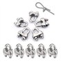 10 pcs Serre-câbles M6 en Acier inoxydable Selle de pince de serrage pour câble câble métallique Clips pour 6 mm Fil corde câble