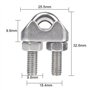 10 pcs Serre-câbles M6 en Acier inoxydable Selle de pince de serrage pour câble câble métallique Clips pour 6 mm Fil corde câble
