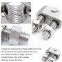 10 pcs Serre-câbles M6 en Acier inoxydable Selle de pince de serrage pour câble câble métallique Clips pour 6 mm Fil corde câble