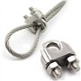 10 pcs Serre-câbles M6 en Acier inoxydable Selle de pince de serrage pour câble câble métallique Clips pour 6 mm Fil corde câble