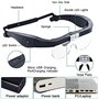 Lunette Loupe Grossissante LED Eclairante Rechargeable, Loupe de Tête de Lecture Travail pour Travaux Minutieux Electronique USB