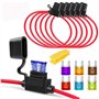 Gebildet 6pcs DC 32V 20A 16AWG Porte Fusibles Lame Enfichable Etanche avec Fil