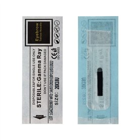 50 pièces Lame Microblading Aiguilles de Microblading U noires en 0.20mm 18U 16U Sourcils Permanent Aiguilles (18U-0.2mm)