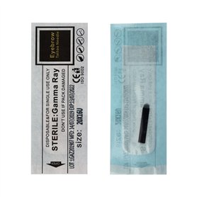 50 pièces Lame Microblading Aiguilles de Microblading U noires en 0.20mm 18U 16U Sourcils Permanent Aiguilles (16U-0.2mm)