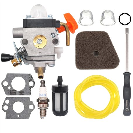 Hippotech Carburateur C1Q-S174 pour STIHL FS87 FS90 FS100 FS110 FS130 HL90 HL95 HL100 HT100 HT101 KM90 KM100 KM110 SP90 Coupe-ca