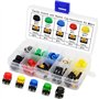 RUNCCI-YUN 80 pcs 12 x 12 x 7.3 mm momentané Tact tactile Push Button Switch Interrupteur tactile Micro Switch 4 broches SMD PCB