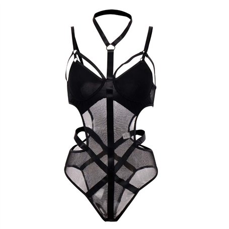 BODY CAGE Ensemble de soutien-gorge harnais pour femme