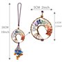 Guérison Cristal décor Arbre de Vie Voiture Suspendus Accessoires 7 Chakras Pierres méditation Ornements décoration Murale Bonne