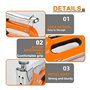Agrafeuse pneumatique, agrafeuse pneumatique pour Kit de pistolet agrafeur 4 en 1 Pistolet à clous en forme de U Pistolet agrafe