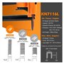 Pistolet agrafeur pneumatique sans huile Pistolet à clous pneumatique à long bec 22 Gauge KN7116L Pistolet agrafeuse pneumatique