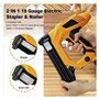 Pistolet agrafeur pneumatique sans huile Agrafeuse électrique 18GA, pistolet à ongles électrique 2 en 1, 2000 pièces, pistolet à
