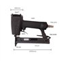 Pistolet agrafeur pneumatique sans huile Pistolet à clous pneumatique 425K Agrafeuse à couronne étroite Outils de travail du boi