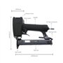 Pistolet agrafeur pneumatique sans huile Pistolet à clous pneumatique 425K Agrafeuse à couronne étroite 10-25MM Clou for meubles