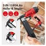 Agrafeuse pneumatique pour tissus d'ameublement Pistolet à clous pneumatique 18 GA 2 en 1, pistolet à clous et agrafeuse avec 40