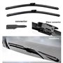 Balais d'essuie-glace avant de voiture compatible avec Dacia Sandero III 2020-2023 Streetway Renault Logan Taliant, accessoires 