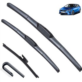 Kit de balais d'essuie-glace avant et arrière pour voiture compatible avec KIA Cee'd Ceed XCeed CD 2018-2023 Pare-brise Pare-bri