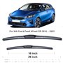 Kit de balais d'essuie-glace avant et arrière pour voiture compatible avec KIA Cee'd Ceed XCeed CD 2018-2023 Pare-brise Pare-bri