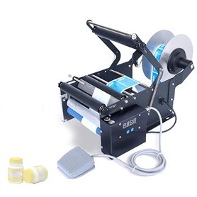Machine D'Étiquetage À Bouteille Ronde avec Pédales de Pied