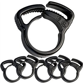Suinga Lot de 25 Colliers d'Irrigation Goutte à Goutte 16 mm Noir – Fixation Tuyau pour Système Irrigation Goutte à Goutte