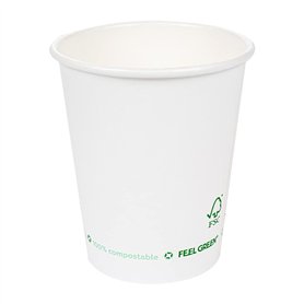 García de Pou 50 Unités - Gobelets Boissons Froides et Chaudes 1 Paroi 180 ml 260 g/m2 7